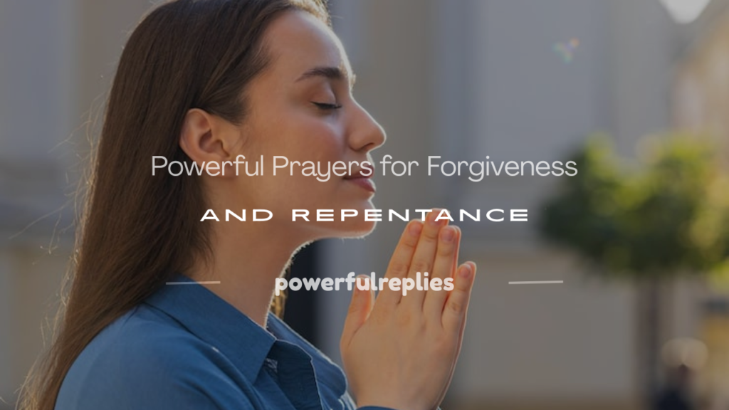 prayers for forgiveness and repentance