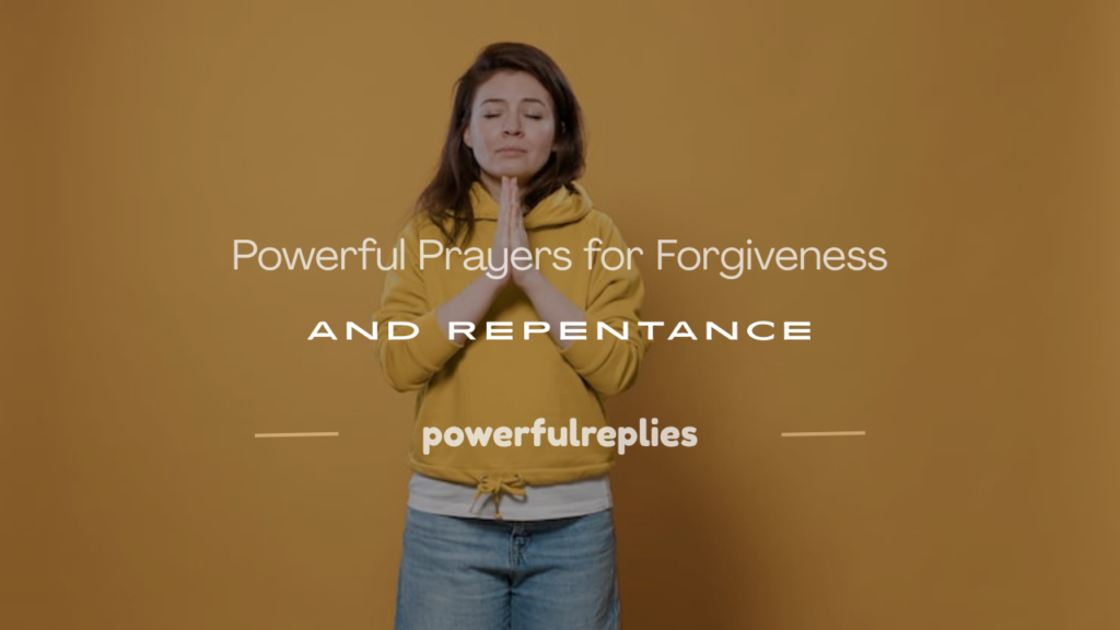 prayers for forgiveness and repentance
